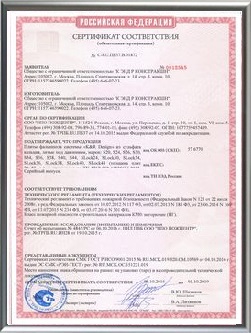 Сертификат соответствия фальшпола из сульфата кальция